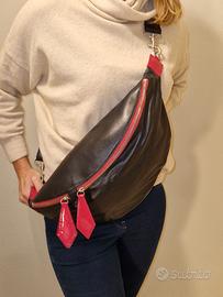 MUTH BAGS MARSUPIO XL DONNA VERA PELLE NERO