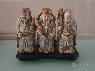 Statue Statuette Tre Saggi in Pietra Dura