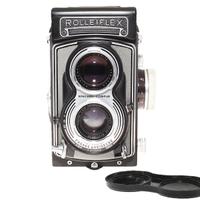Rolleiflex 3.5T grigia con tessar 75mm f/3.5