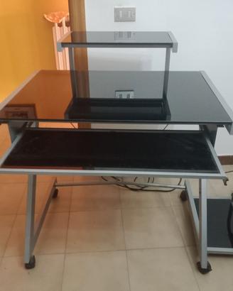 scrivania ,porta PC in vetro