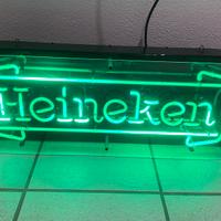 Insegna luminosa neon 74 cm birra heineken vintage