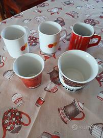 5 Tazze caffellatte miste