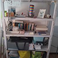 Libreria shabby chic in vero legno massello