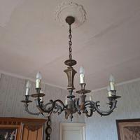 Lampadario in ottone bronzato 8 luci