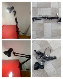 Lampada da tavolo banco ufficio fissaggio a molle