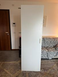 Armadio bianco 1 anta – H 198 cm – 5 rip– Smontato