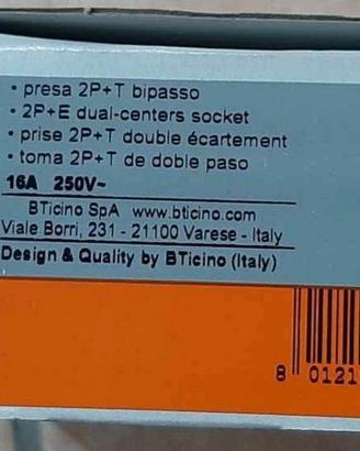 10pz. Nt4180 prese bipasso bticino