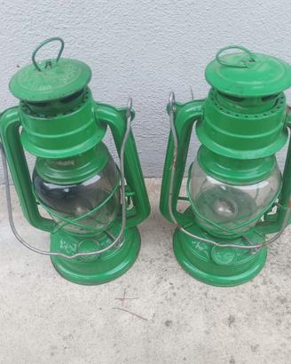 due lanterne vintage a cherosene 