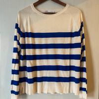 Maglia a righe a maniche lunghe Zara taglia L