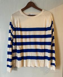 Maglia a righe a maniche lunghe Zara taglia L