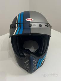 Casco BELL Moto 3 Stripes Argento/Nero/Blu - ECE