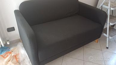 divano ikea 2 posti LINANAS nero come nuovo