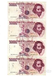 (LOTTO 4°) 4 BANCONOTE ITALIANE"PREEURO IN LIRE