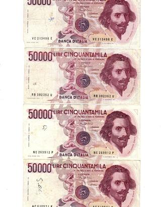 (LOTTO 4°) 4 BANCONOTE ITALIANE"PREEURO IN LIRE