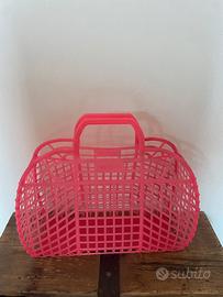 Borsa cestino vintage anni 70-80