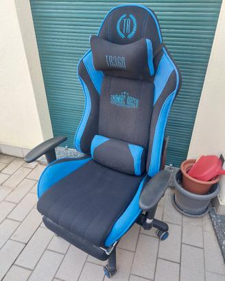 Sedia da Gaming con poggiapiedi