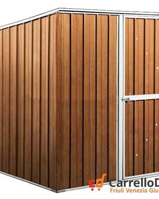 Box da giardino lamiera 175x185cm 2,92mq fin legno