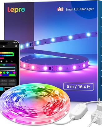 S1 AI Striscia LED 5M,Smart Strisce LED,Luci Natal