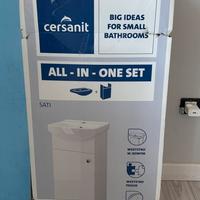 lavandino, con  armadietto sotto