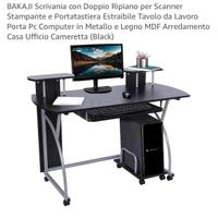 Scrivania Moderna a Doppio Ripiano