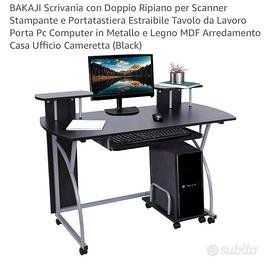 Scrivania Moderna a Doppio Ripiano