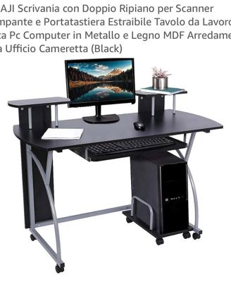 Scrivania Moderna a Doppio Ripiano
