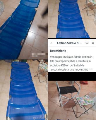 LETTINO da sole o campeggio 