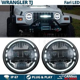 FARI LED Omologati Per JEEP WRANGLER TJ Angel Eyes