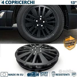 Copricerchi Auto 13 Pollici Coppette Sportive Nere