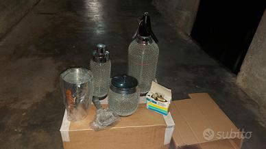 set cocktail barman e seltz in vetro spesso 