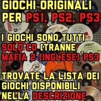 Giochi Originali (SOLO CD) per PS1, PS2 e PS3