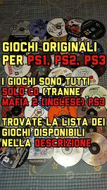 Giochi Originali (SOLO CD) per PS1, PS2 e PS3