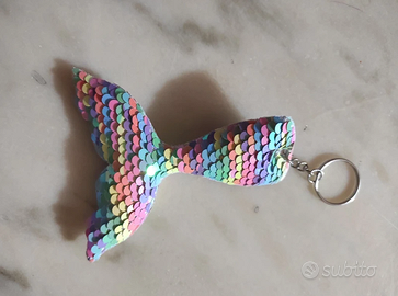 portachiavi sirena arcobaleno mermaid coda sirenet