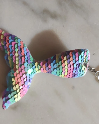 portachiavi sirena arcobaleno mermaid coda sirenet