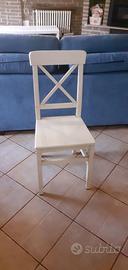 sedie legno bianche