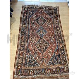 TAPPETO MARRONE ARTIGIANALE IRAN 148 X 240 FRANGE
