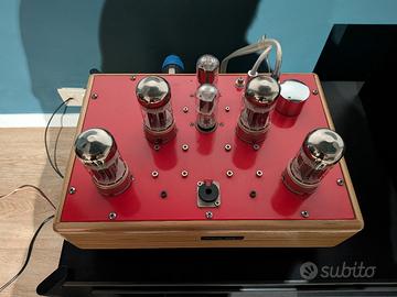 amplificatore cuffia a valvole OTL 6080 6sn7