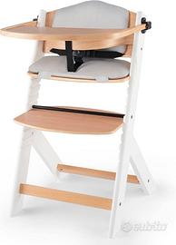 Seggiolone Kinderkraft Enock Legno con Cuscino Bia