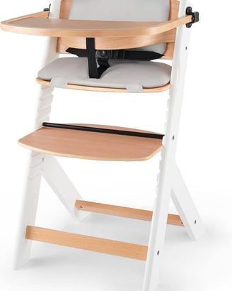 Seggiolone Kinderkraft Enock Legno con Cuscino Bia