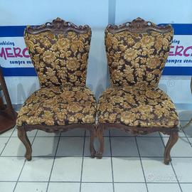 POLTRONCINA PZ 2 BAROCCHINE TESSUTO FIORATO