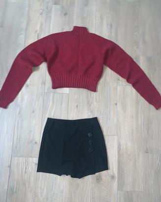 Set gonna pantalone con maglia