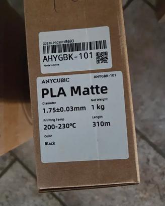 Filamento PLA Nero Opaco Anycubic 1kg