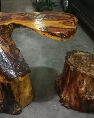 Tavolo e sedia legno di quercia