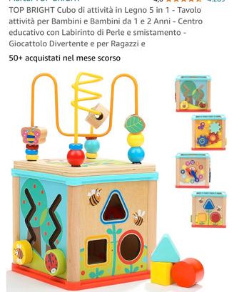 Gioco legno cubo attività