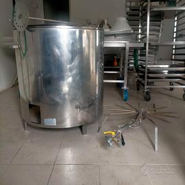 Paiolo inox con bruciatore a gas /fornacetta 