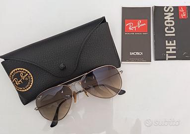 SET OCCHIALI RAY-BAN AVIATOR ICONIC ORIGINALI