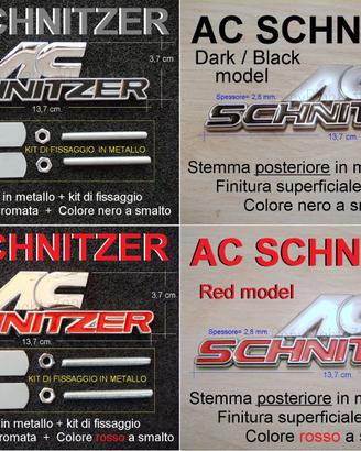 AC SCHNITZER STEMMA metallo ANTERIORE POSTERIORE
