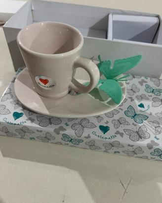 Tazzina e piattino cuore matto