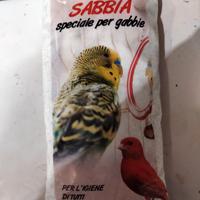 sabbia per gabbie dei volatili