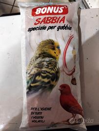 sabbia per gabbie dei volatili